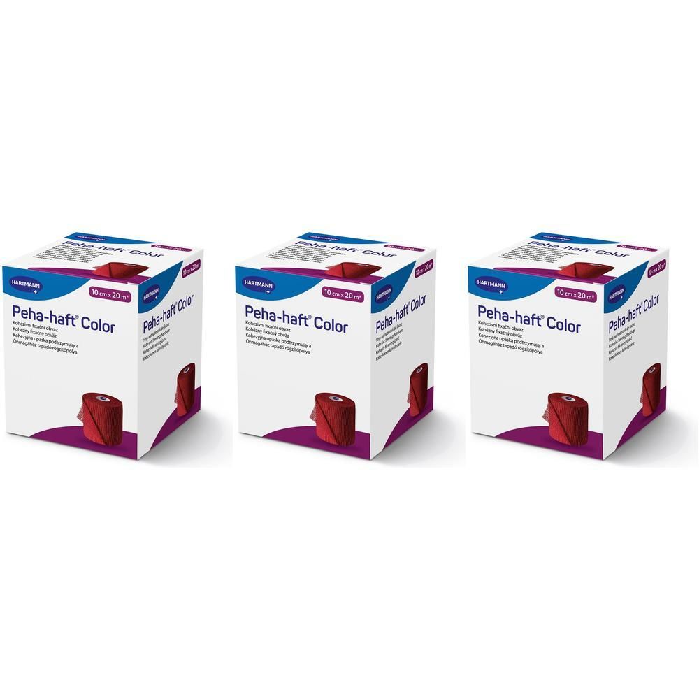 Peha-Haft Color Fixierb.latexfrei 10 cmx20 m rot x3 3x1 St Binden