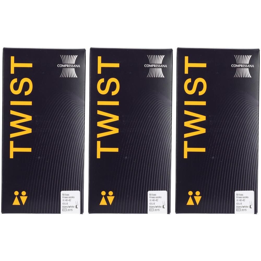 Compressana Twist St.Kniestr.40-42 Gr.3 weiß x3 3x2 St