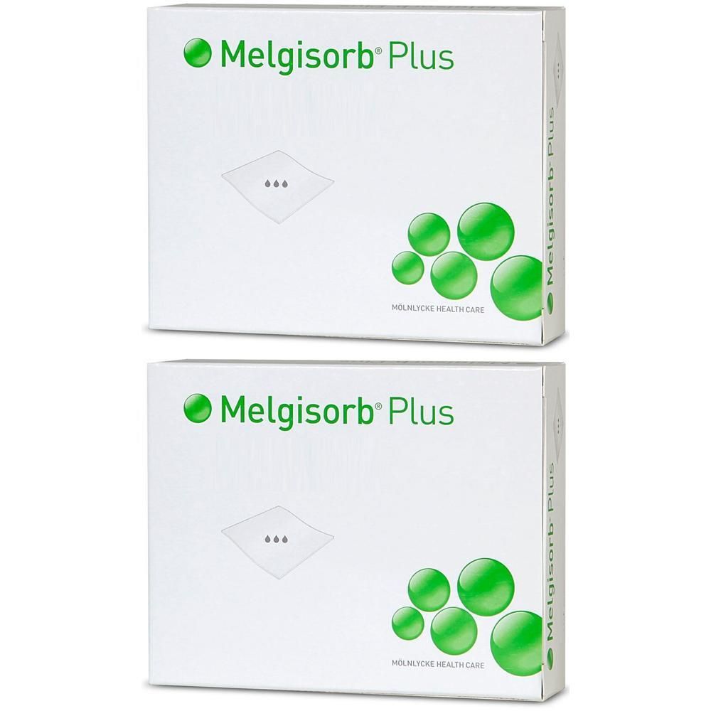 Melgisorb Plus Alginat Verband 10x10 cm steril x2 2x10 St