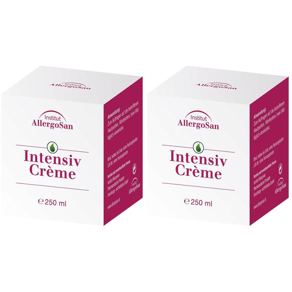 Zwei Packungen Allergosan Intensiv Creme, je 250 ml.