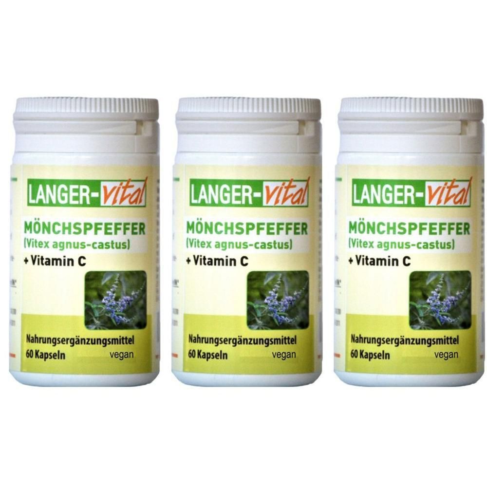 Mönchspfeffer 350 mg+Vitamin C Kapseln x3 3x60 St