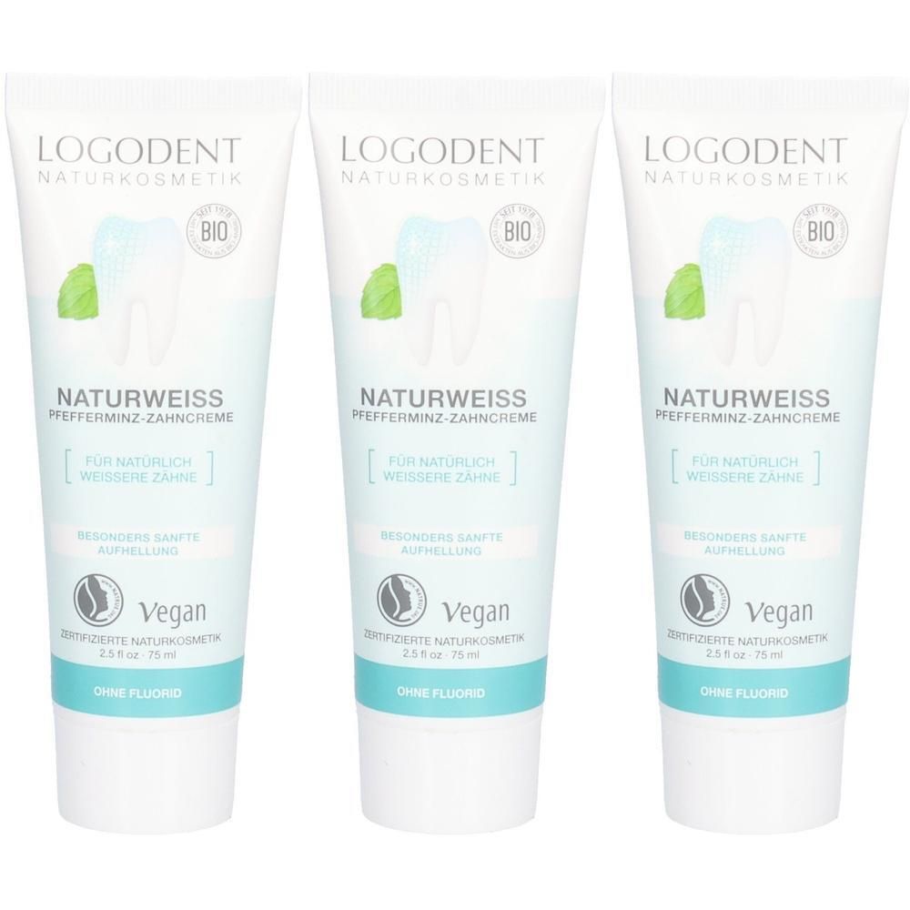 Naturweiss Pfefferminz-Zahncreme x3 3x75 ml Zahncreme