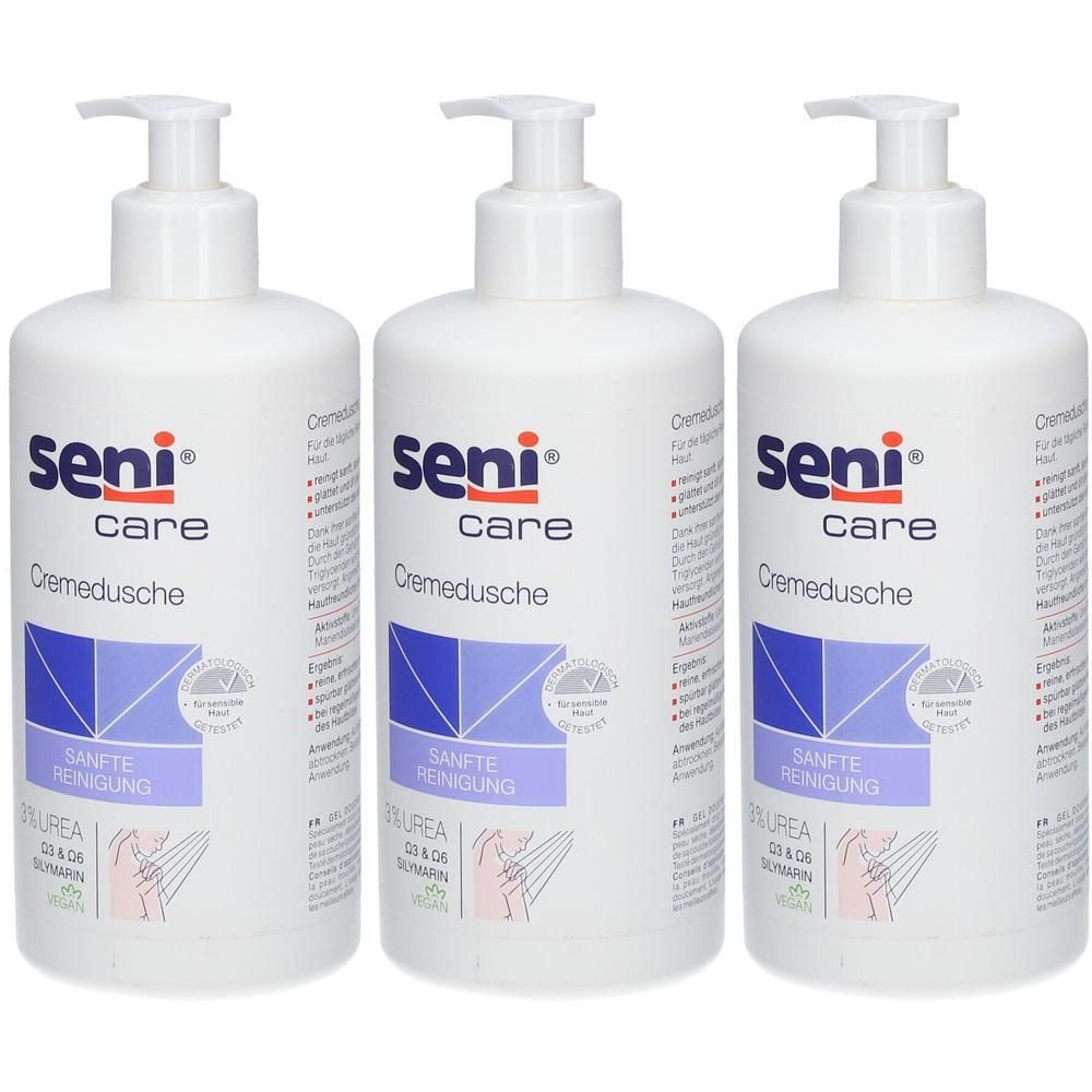 Seni care Cremedusche mit 3% Urea x3 3x500 ml Duschgel