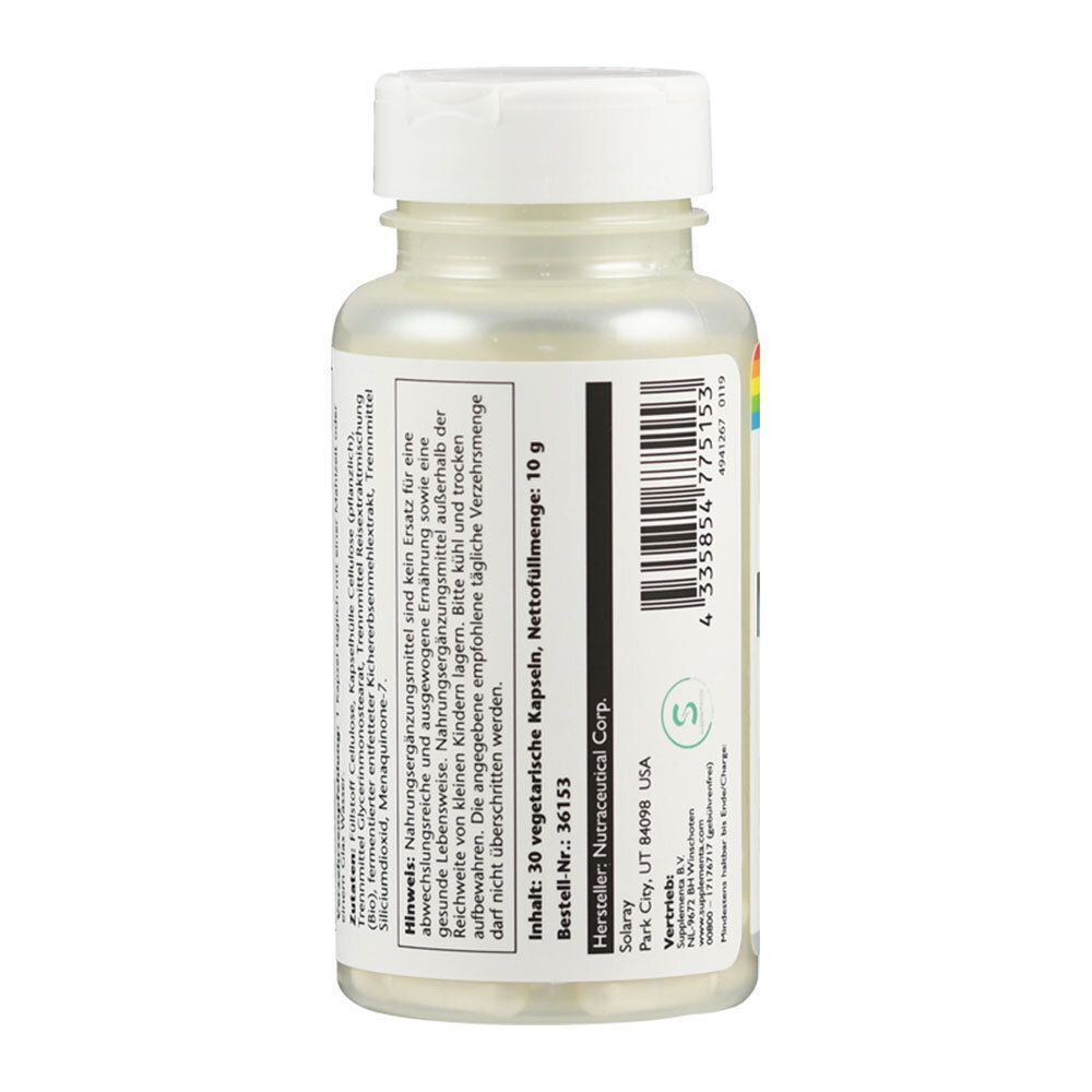 Vitamin K2 Menaquinon-7 50 µg Solaray Kapseln x2 2x30 St