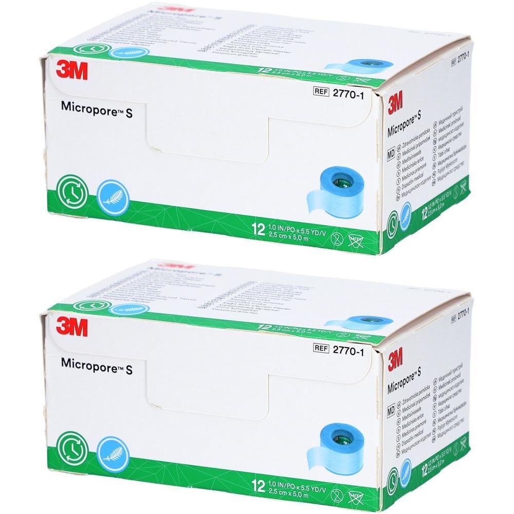 Micropore S Silikonrollenpflaster 2,5 cmx5 m x2 2x12 St Pflaster