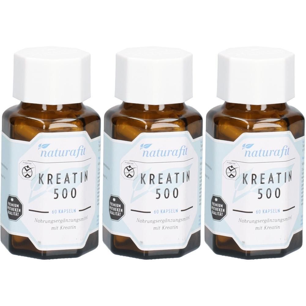 Naturafit Kreatin 500 Kapseln x3 3x60 St