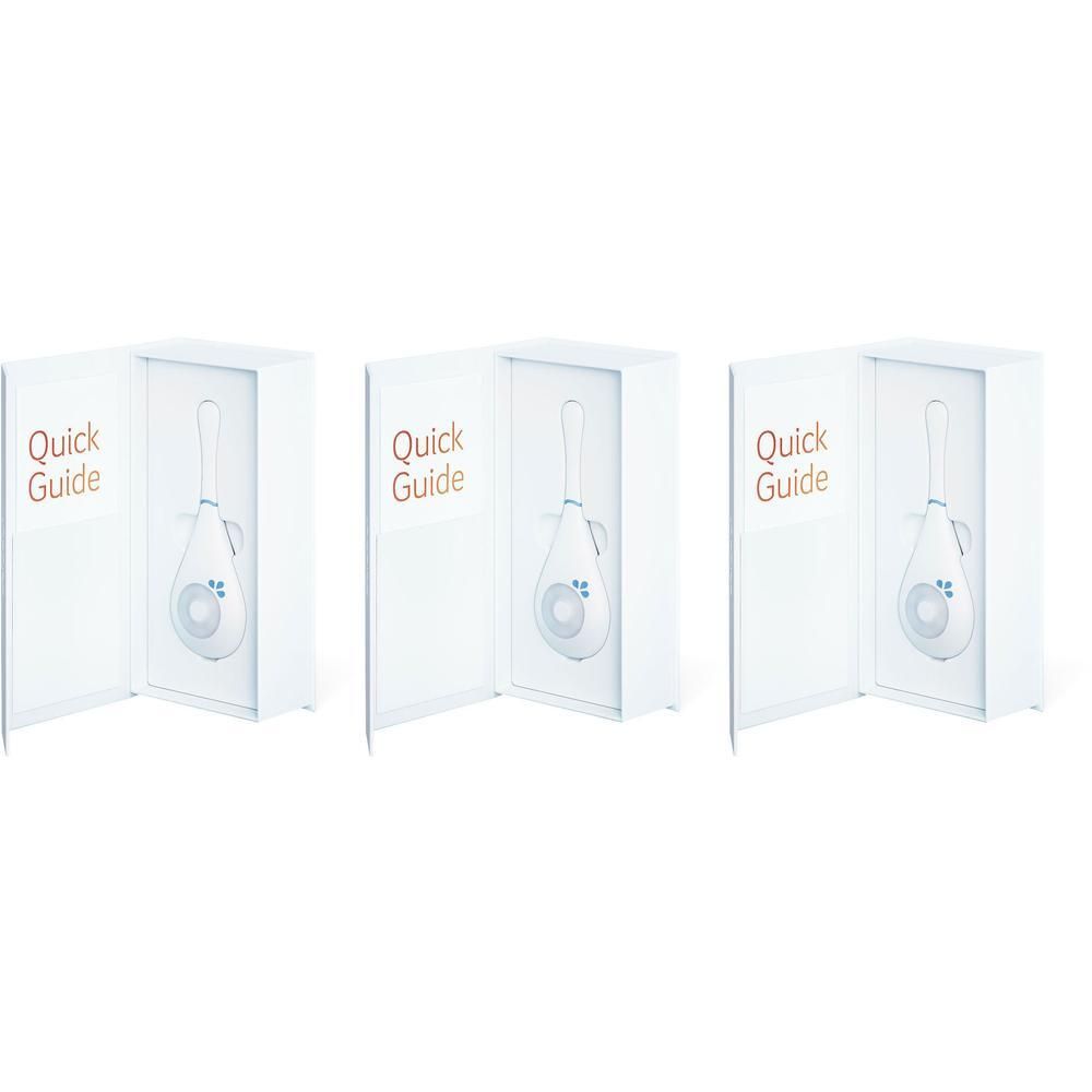 Drei Daysy Fruchtbarkeitstracker in geöffneten weißen Boxen mit 'Quick Guide'.