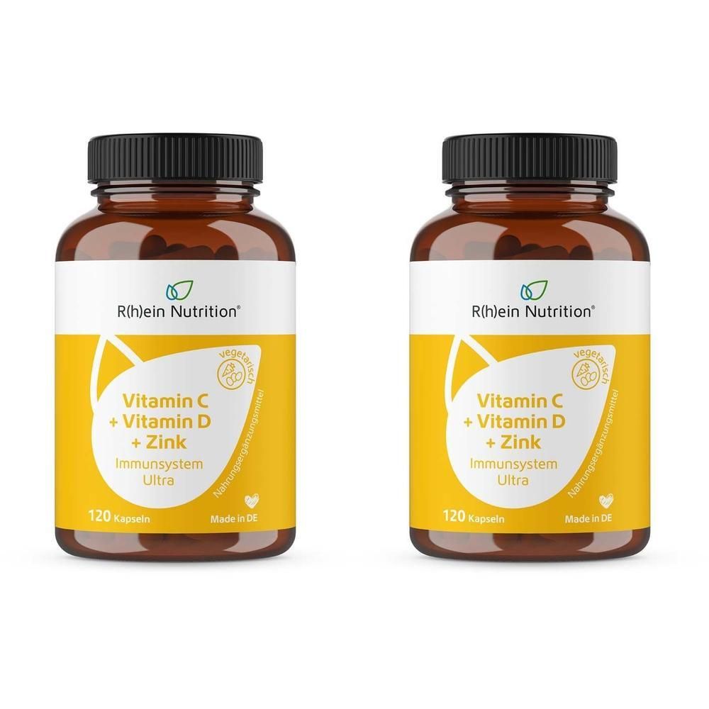 Vitamin C+Vitamin D+Zink Immunsystem Ultra Kapseln x2 2x120 St
