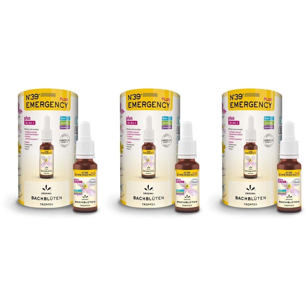 Bachblüten No.39 Emergency plus Tropf.z.Einnehmen x3 3x20 ml Tropfen zum Einnehmen