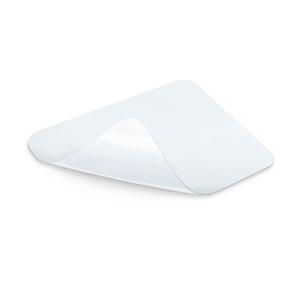 Eine einzelne HARTMANN Hydrofilm® transparente Wundauflage, 10 cm x 15 cm.
