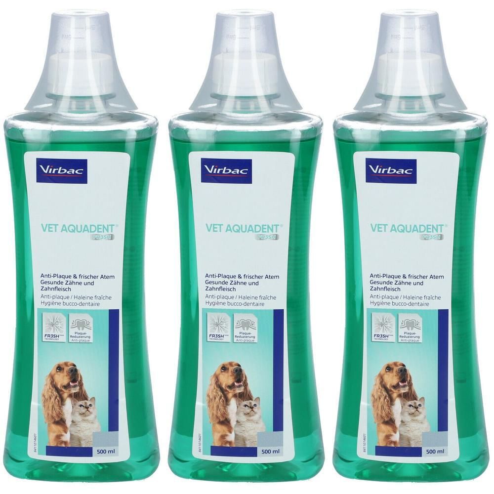 VET Aquadent Fr3Sh Lösung f.Hunde/Katzen x3 3x500 ml Flüssigkeit