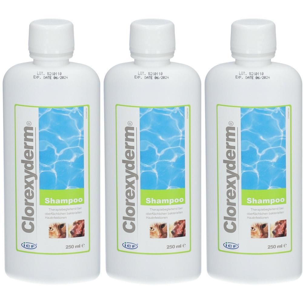 Clorexyderm Shampoo f.Hunde/Katzen x3 3x250 ml