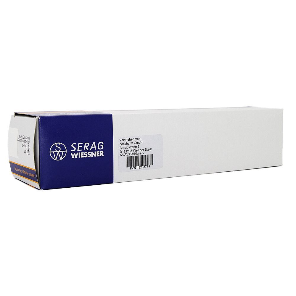 Verpackung von LAVANID® Wundgel 0,04% PHMB. Marke: SERAG WIESSNER. Hergestellt in Deutschland.