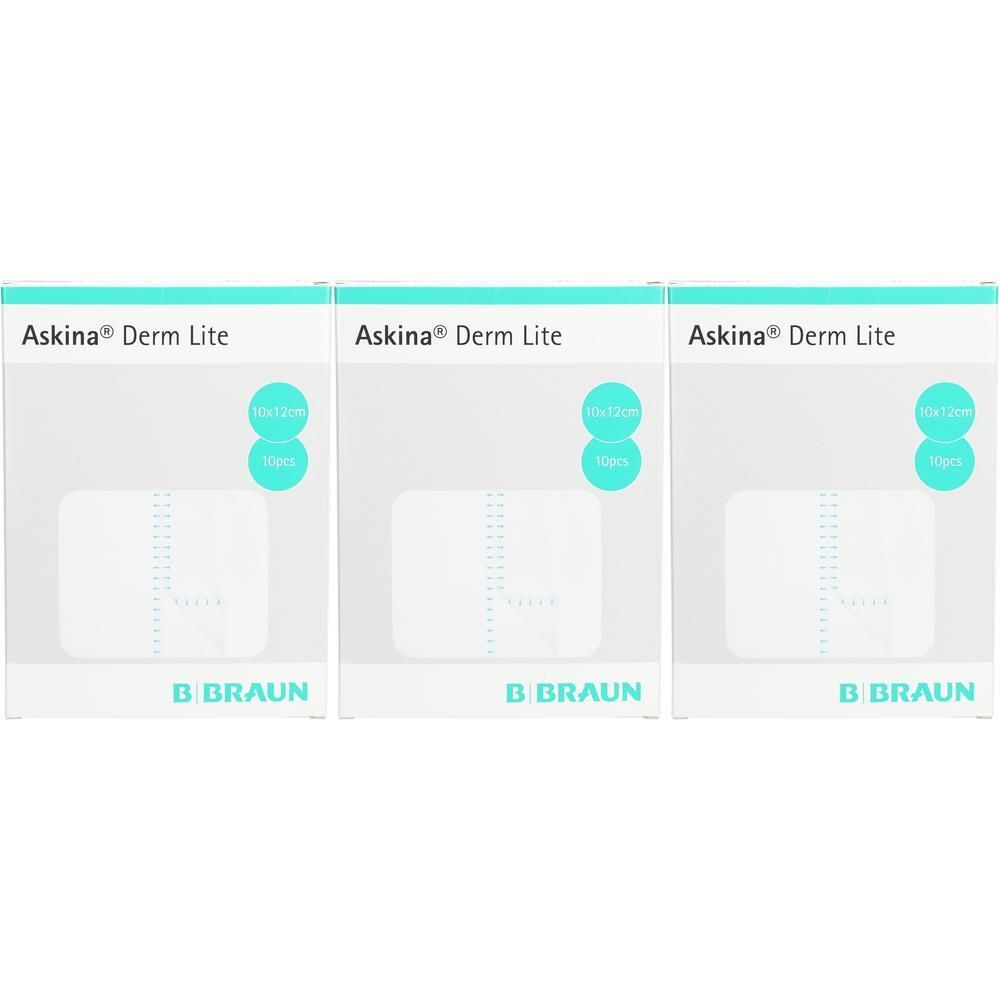Askina Derm Lite Transparentverb.10x12 cm steril x3 3x10 St Verband