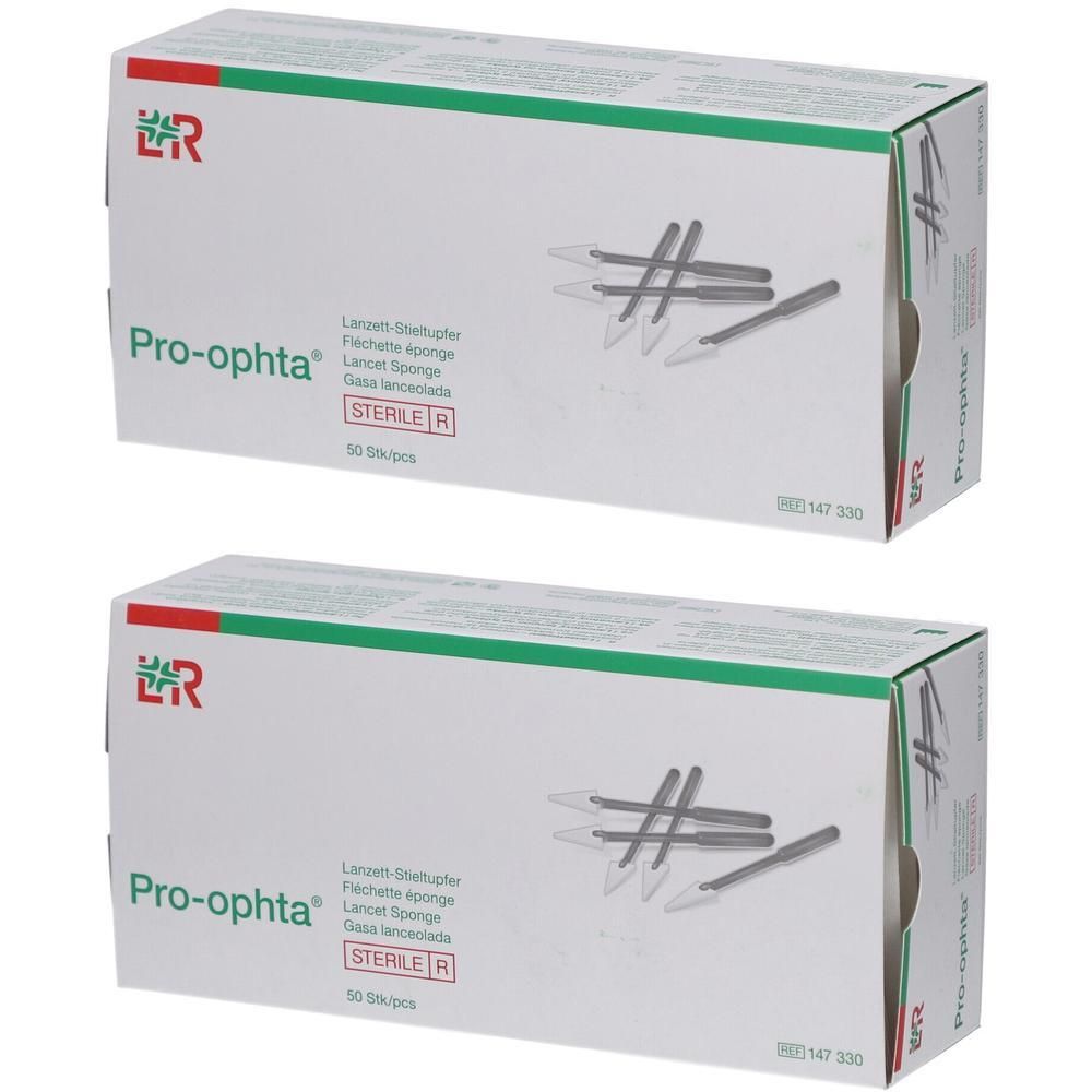 Pro-Ophta Lanzett Stieltupfer 1 mm steril x2 2x50 St Tupfer