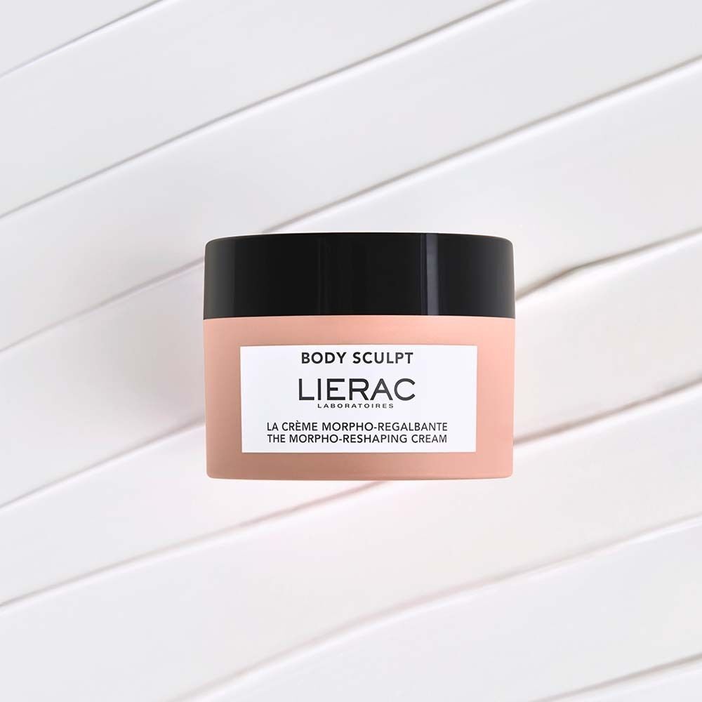 LIERAC Body Sculpt Körpercreme-Tiegel auf weißem Hintergrund.