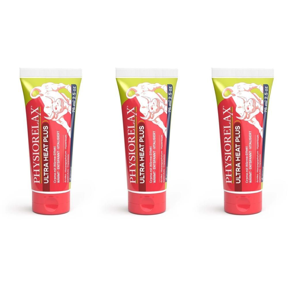 Physiorelax Ultra Heat Plus Creme x3 3x75 ml