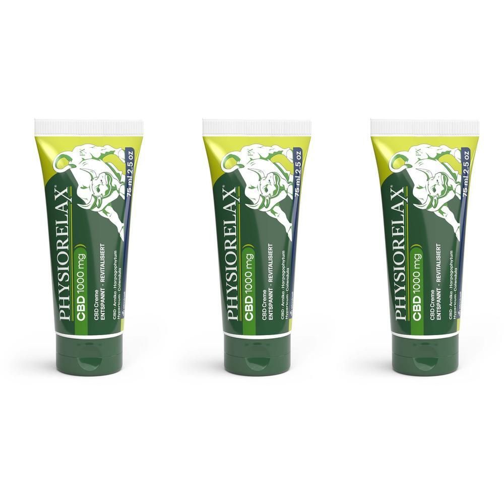 Physiorelax CBD 1000 mg Creme x3 3x75 ml