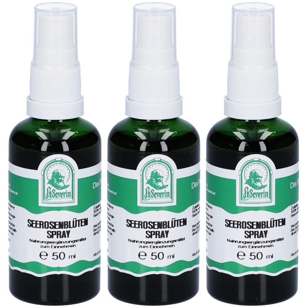 Drei grüne Sprühflaschen mit weißem Verschluss, jeweils 50 ml.