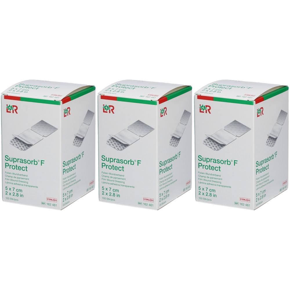 Suprasorb F Protect Folien-Wundverb.5x7 cm ste. x3 3x100 St Verband