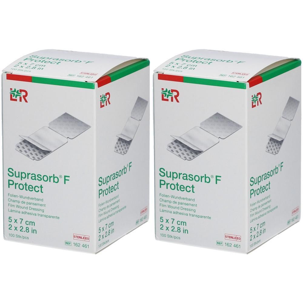 Suprasorb F Protect Folien-Wundverb.5x7 cm ste. x2 2x100 St Verband