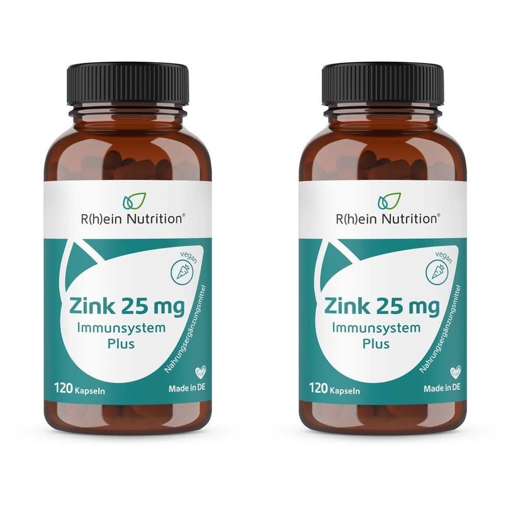 Zink 25 mg Immunsystem Plus hochdosiert+vegan Kps. x2 2x120 St Kapseln