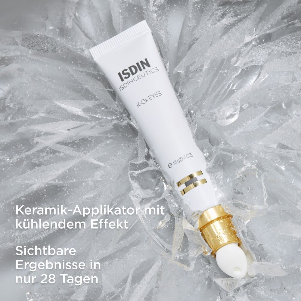 Tube Isdin Isdinceutics K-ox Eyes Augencreme mit Keramik-Applikator auf Eis. 15g.