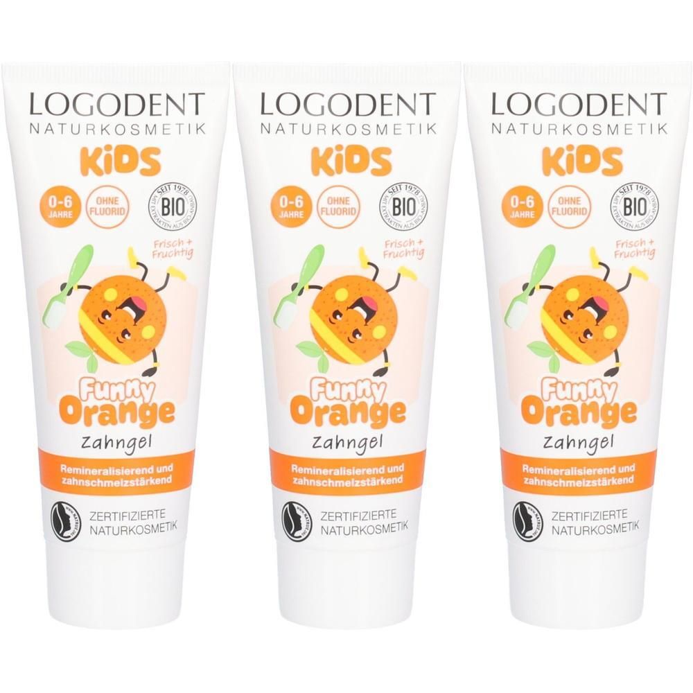 Kids Zahngel Funny Orange x3 3x75 ml