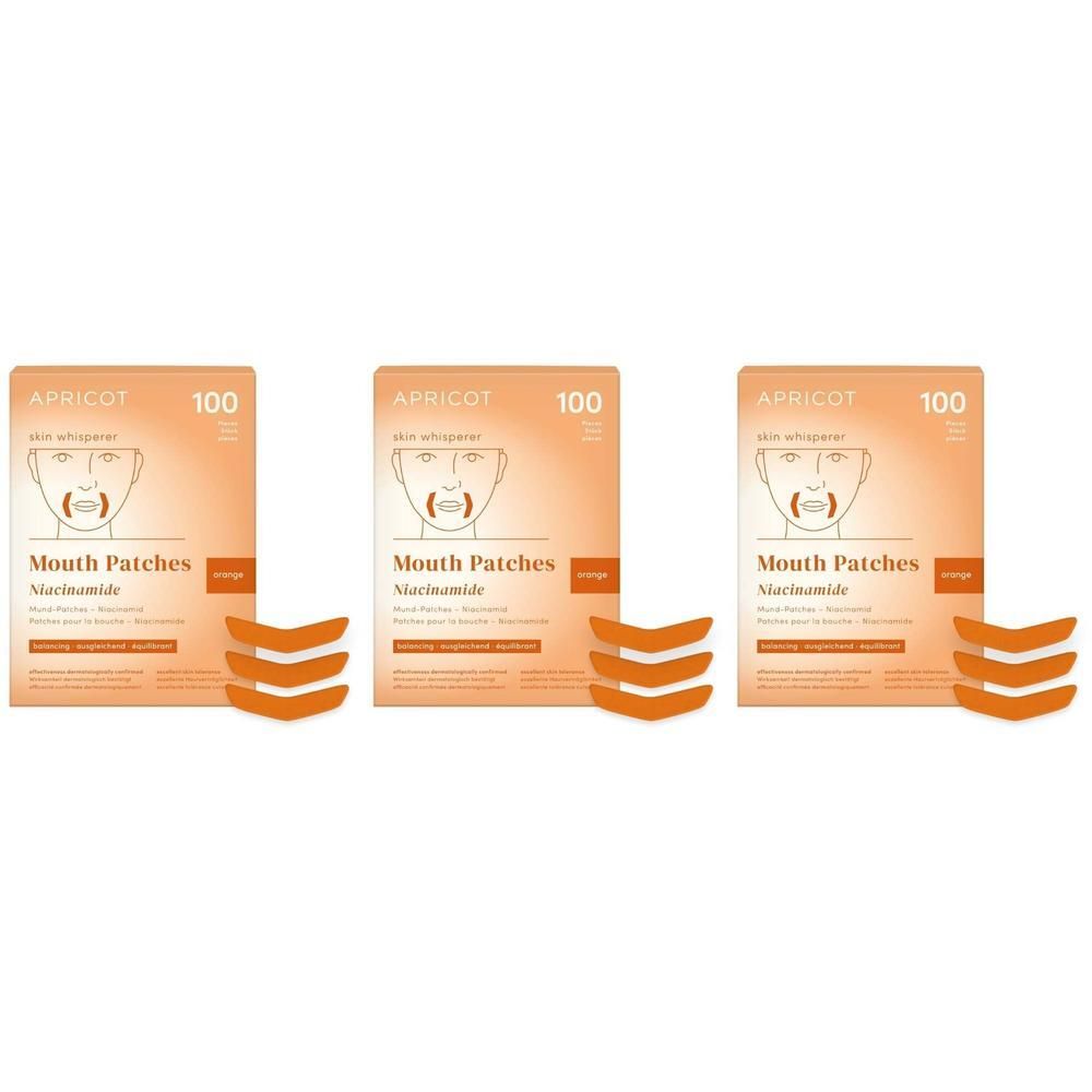 Apricot Mouth Patches Niacinamide skin whisperer x3 3x100 St Pflaster
