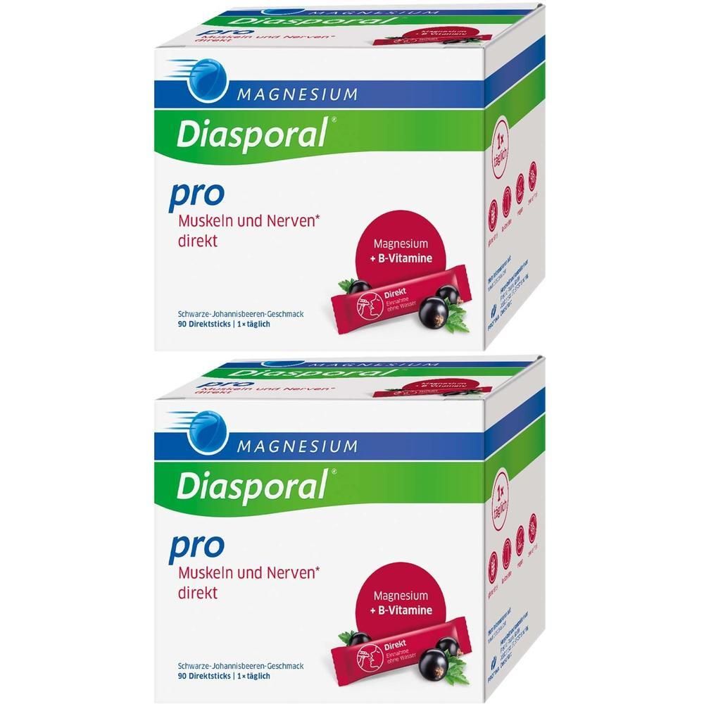Magnesium Diasporal pro+B-Vit.Musk.+Nerven direkt x2 2x90 St Granulat