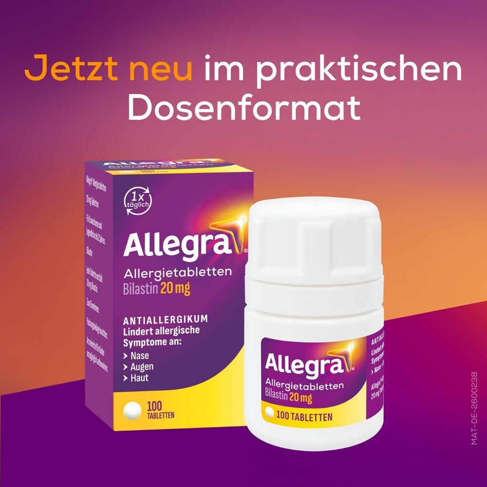 Allegra Allergietabletten | Schnell bei Heuschnupfen und ganzjährigen Allergien | Macht nicht müder* | Antihistaminikum