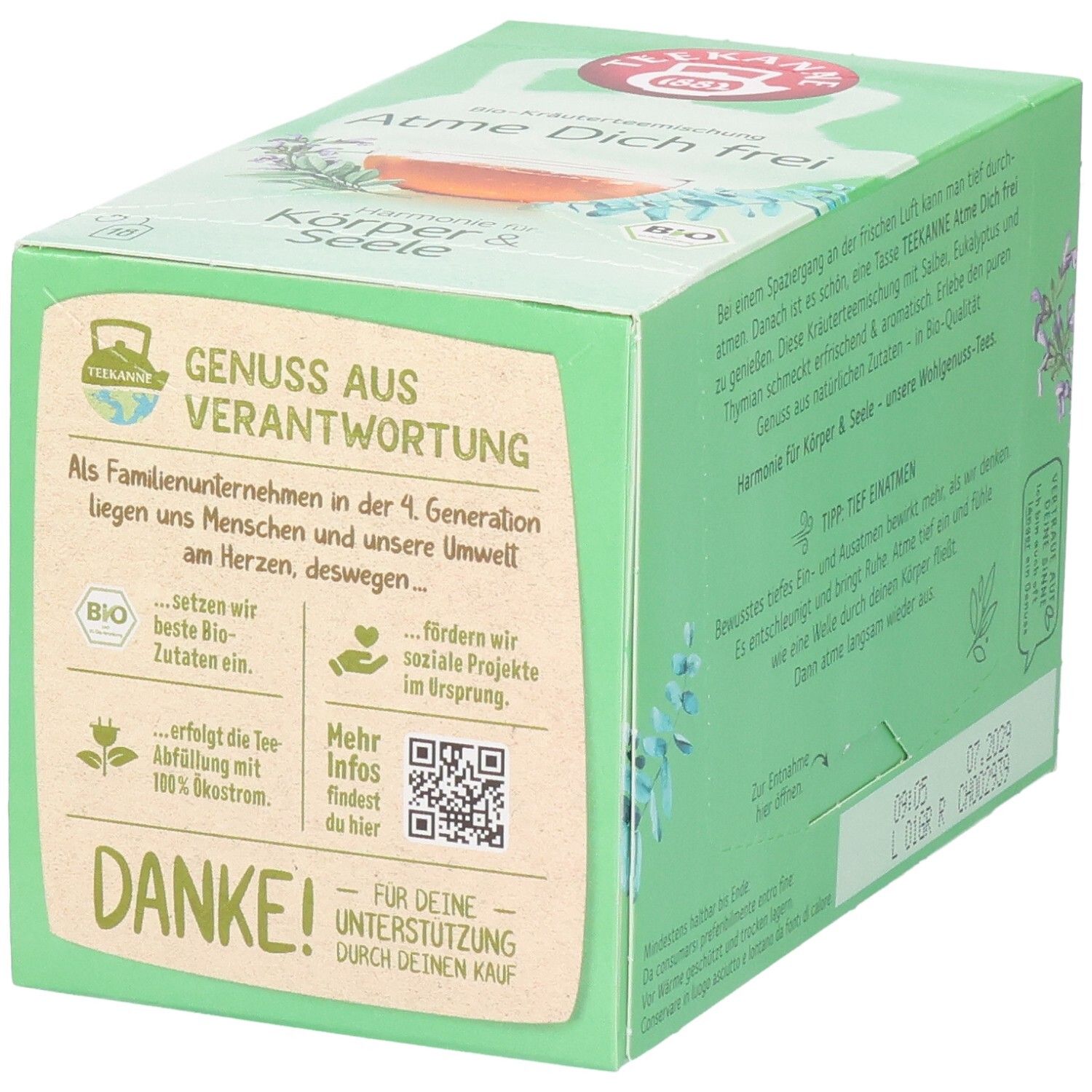 Teekanne BIO Genuss aus Verantwortung. Informationen zur Familienunternehmung und Umwelt.