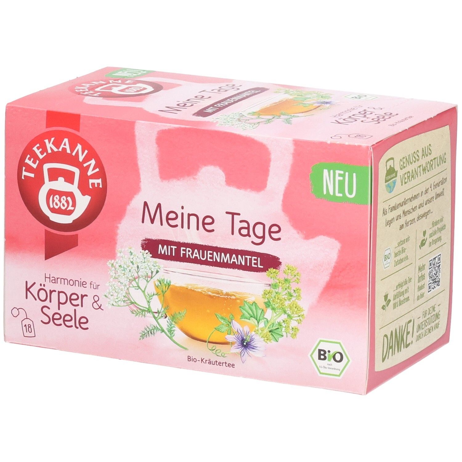 Teekanne BIO Harmonie für Körper & Seele Meine Tage Kräutertee Packung.