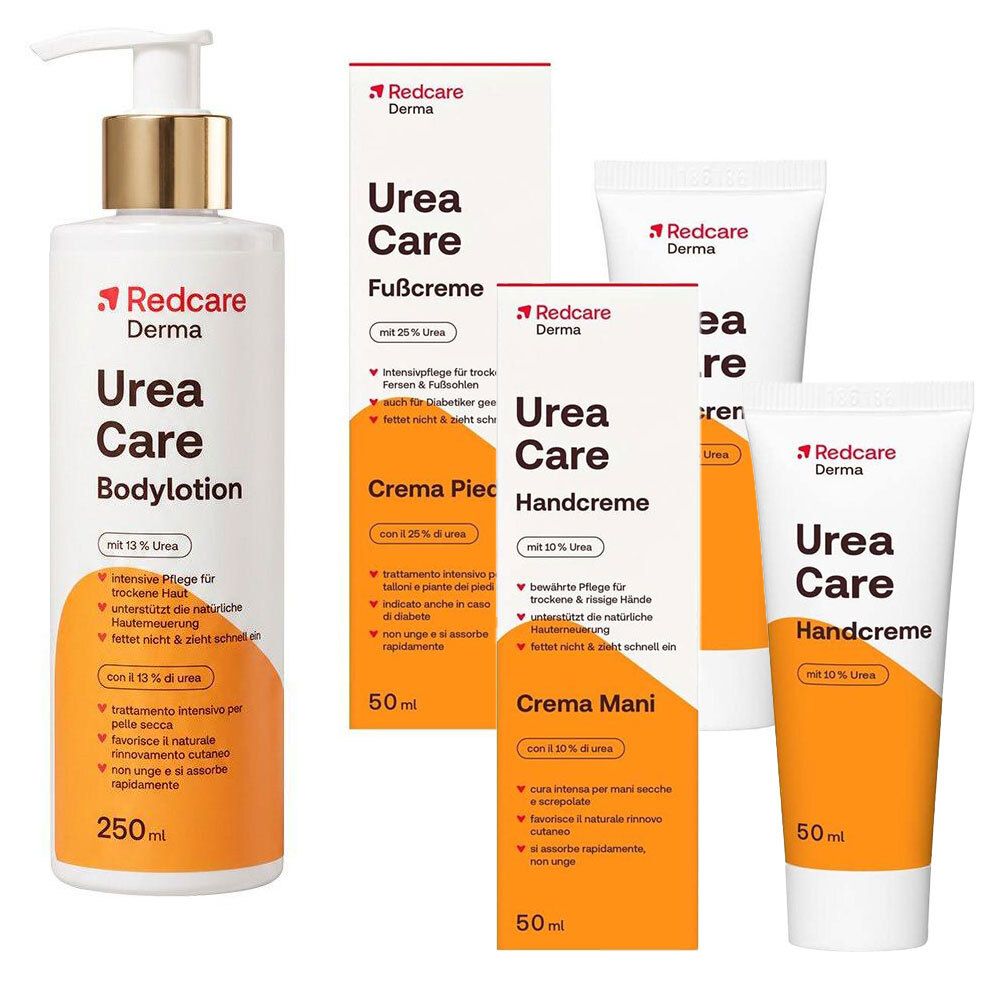 Redcare Urea Fusscreme + Bodylotion Handcreme 250+50+50 ml