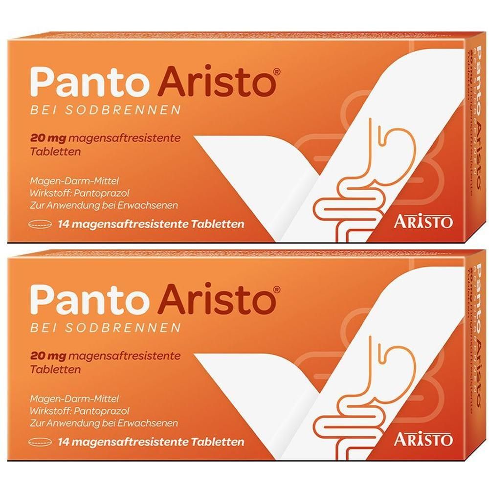 Panto Aristo bei Sodbrennen 20 mg magensaftr.Tabl. x2 2x14 St Tabletten magensaftresistent