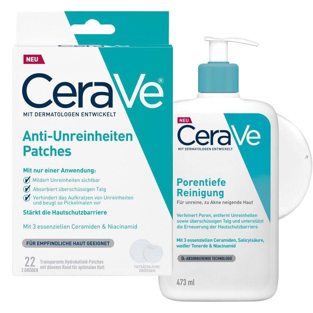 CeraVe Porentiefe Reinigung + Anti-Unreinheiten Patches Set 1 St