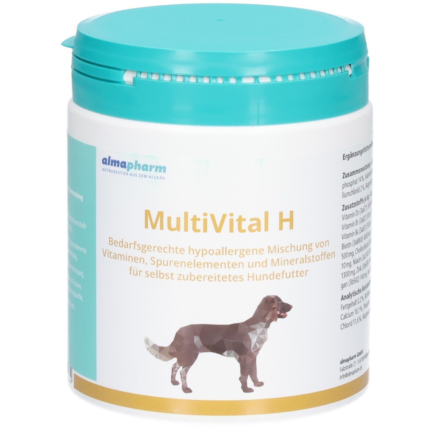 Almapharm MultiVital H: Ergänzungsfuttermittel für Hunde, hypoallergene Mischung.