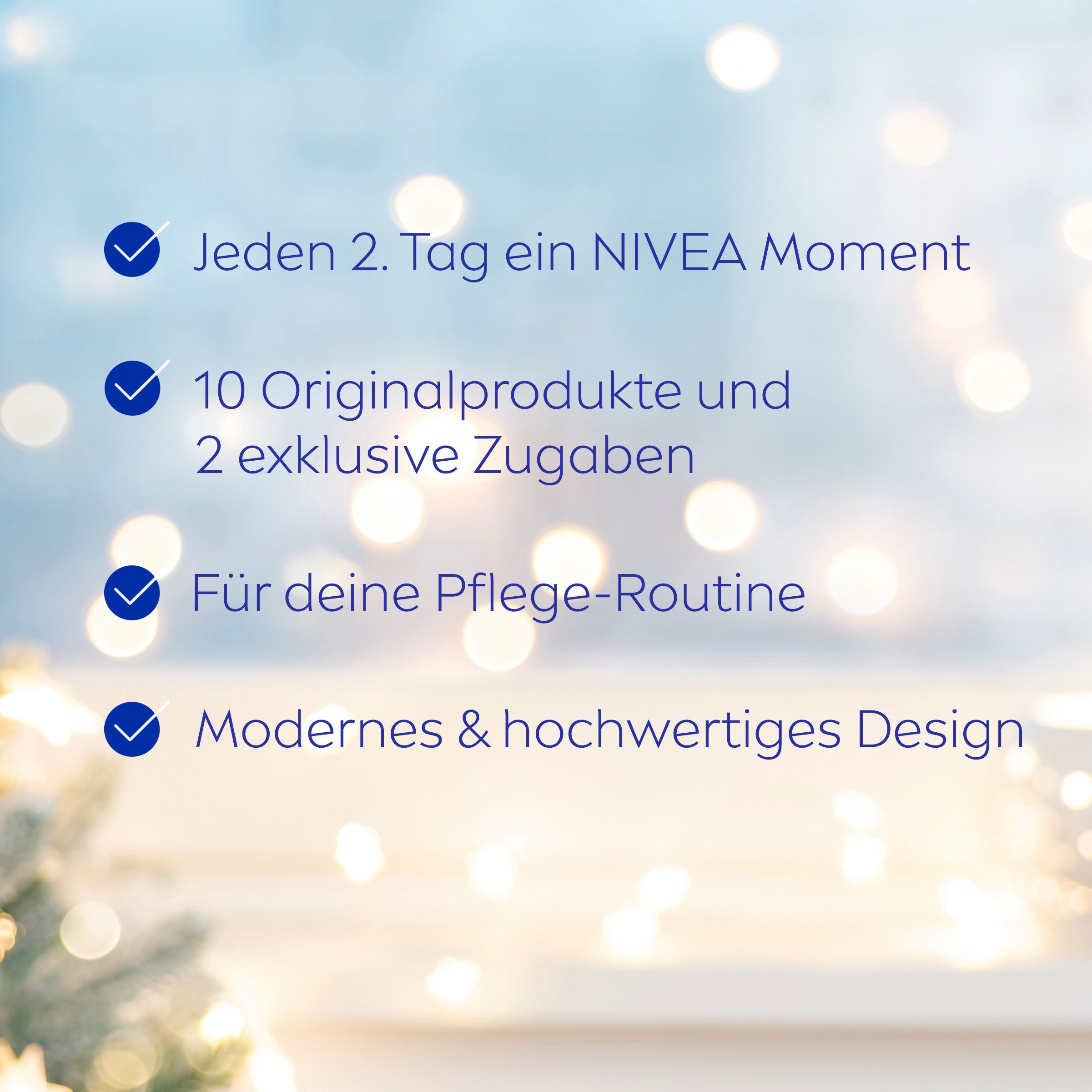 NIVEA Geschenkset mit 10 Produkten und 2 Extras für die Hautpflege-Routine.