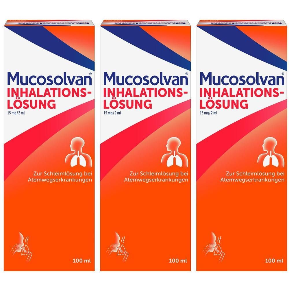 Mucosolvan Inhalationslösung 15 mg Lsg.f.Vernebler x3 3x100 ml Lösung für einen Vernebler