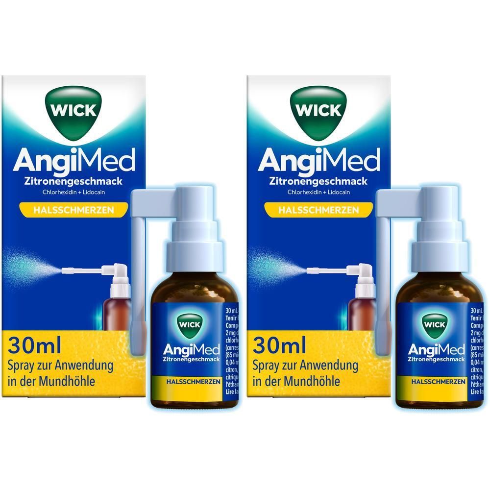 Wick AngiMed Zitronengeschm.2mg/ml+0,5mg/ml Spr. X2 2x30 ml Spray