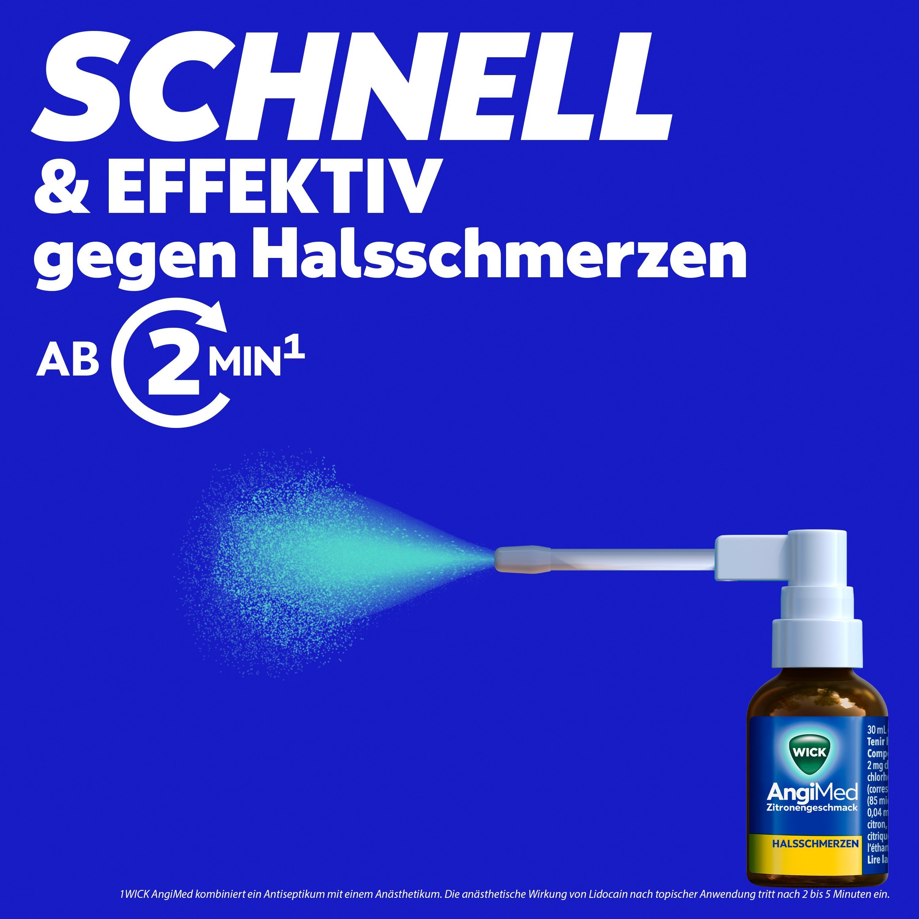 WICK AngiMed Zitronengeschmack 2 mg/ml + 0,5 mg/ml Spray