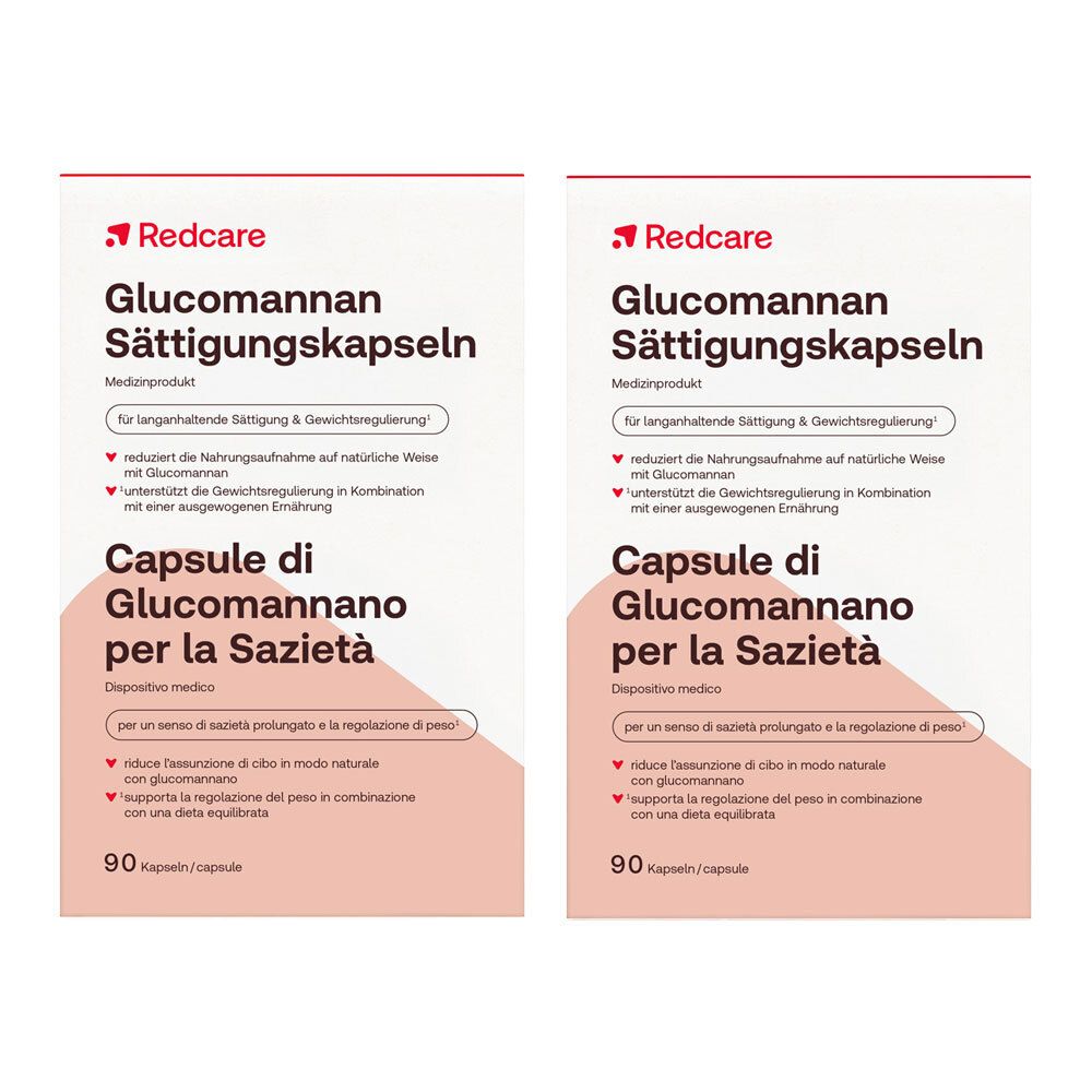 Redcare Glucomannan Sättigungskapseln x2 2x90 St Kapseln