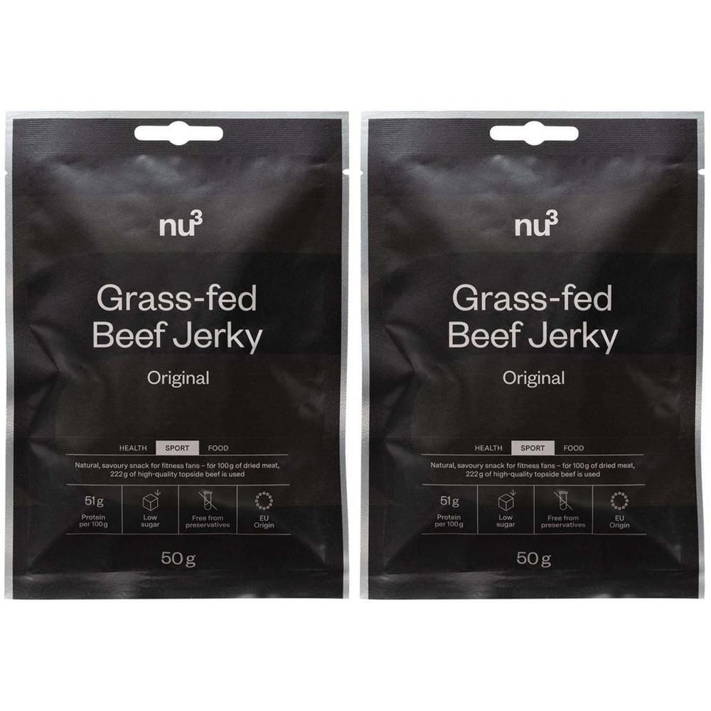 nu3 Beef Jerky, Original x2 2x50 g