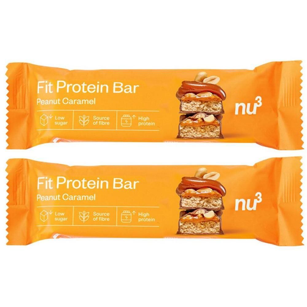 nu3 Fit Protein Bar, Peanut Caramel x2 2x55 g