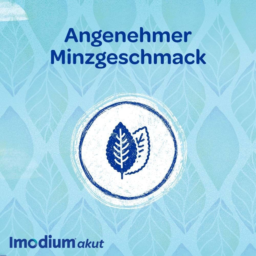 IMODIUM akut lingual: Angenehmer Minzgeschmack.