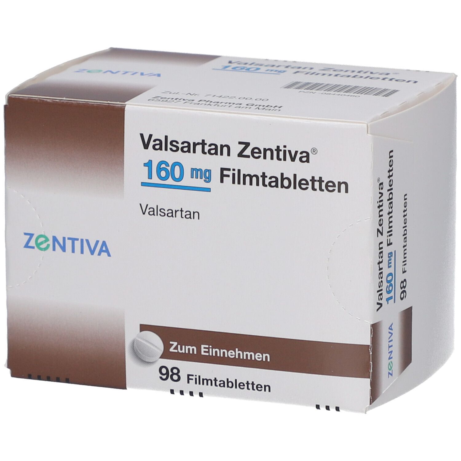 VALSARTAN Zentiva 160 mg Filmtabletten