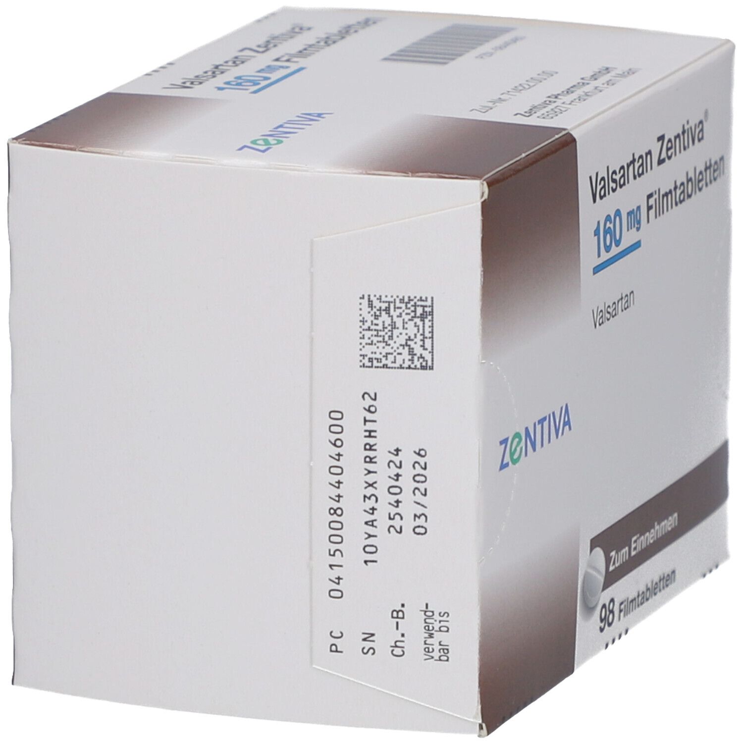 VALSARTAN Zentiva 160 mg Filmtabletten