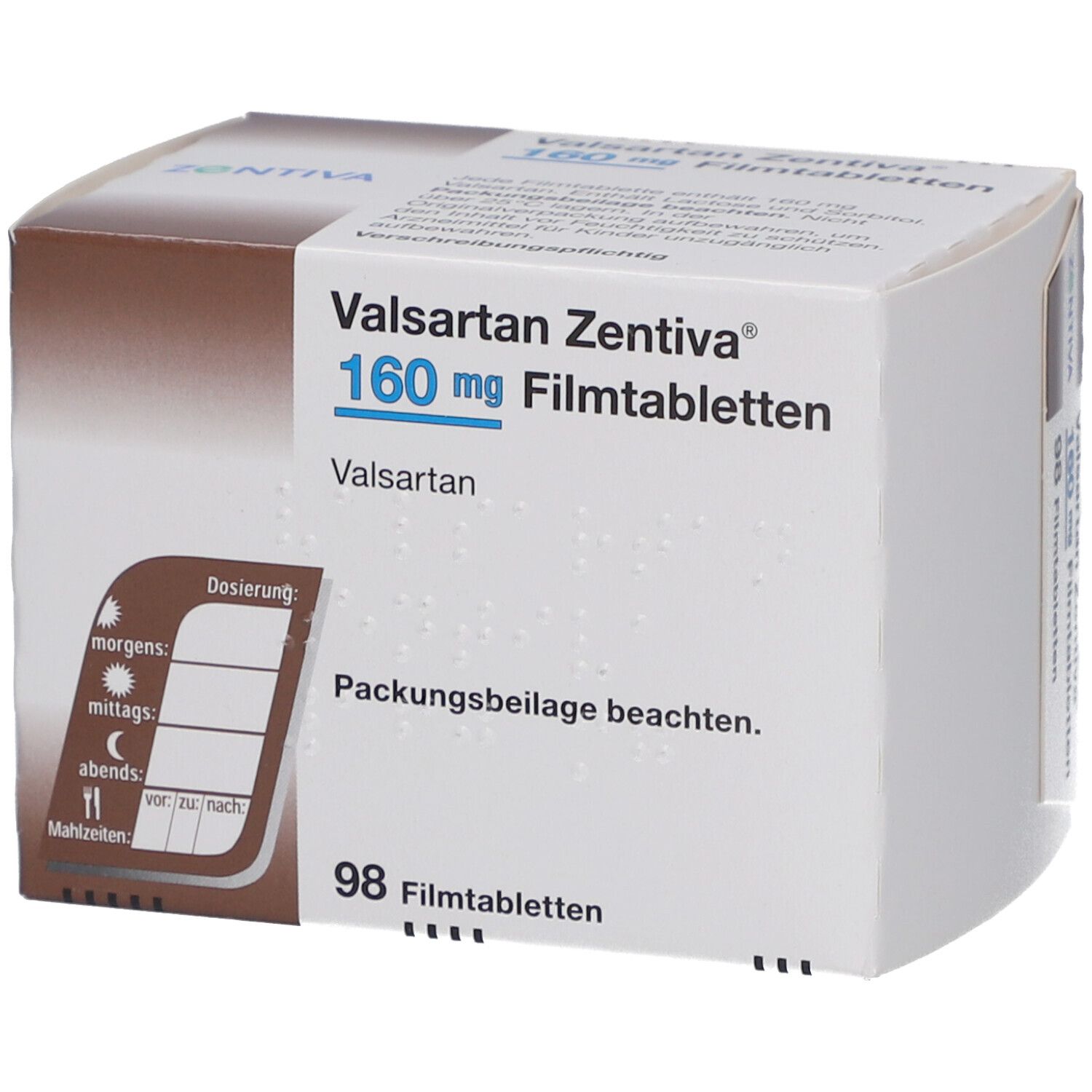VALSARTAN Zentiva 160 mg Filmtabletten
