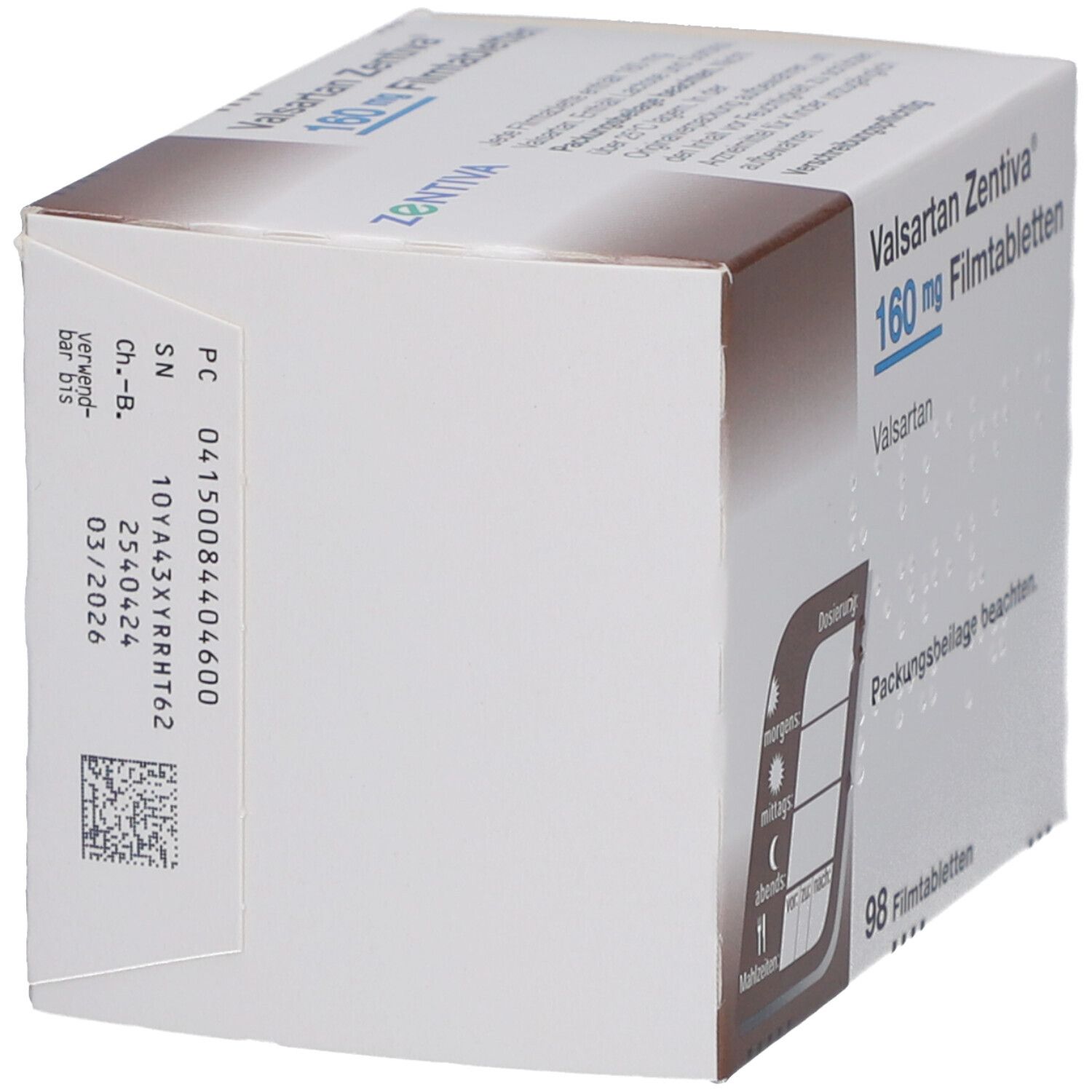 VALSARTAN Zentiva 160 mg Filmtabletten
