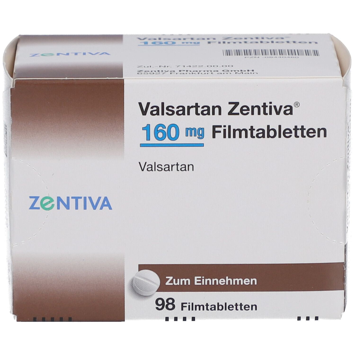 VALSARTAN Zentiva 160 mg Filmtabletten